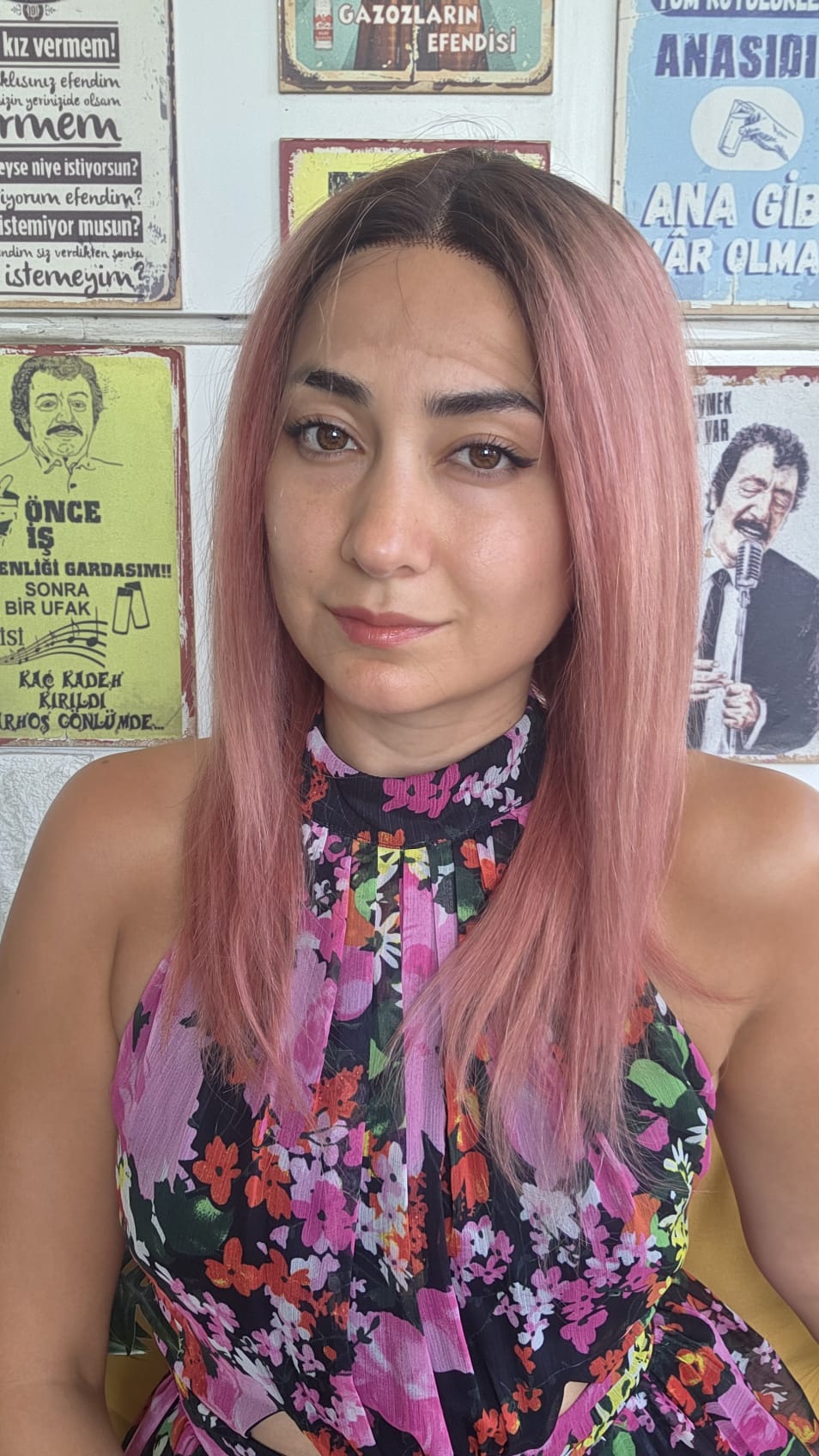 PERUKÇU ALEV GERÇEK SAÇ PERUK PINK16