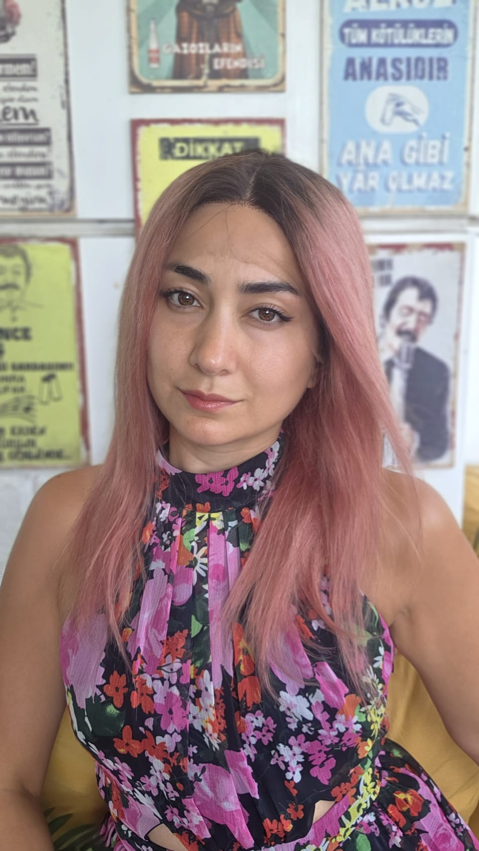 PERUKÇU ALEV GERÇEK SAÇ PERUK PINK16