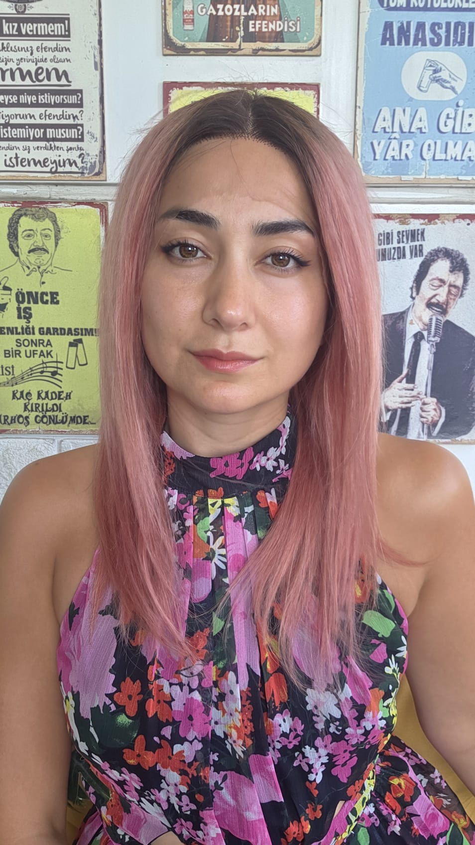PERUKÇU ALEV GERÇEK SAÇ PERUK PINK16