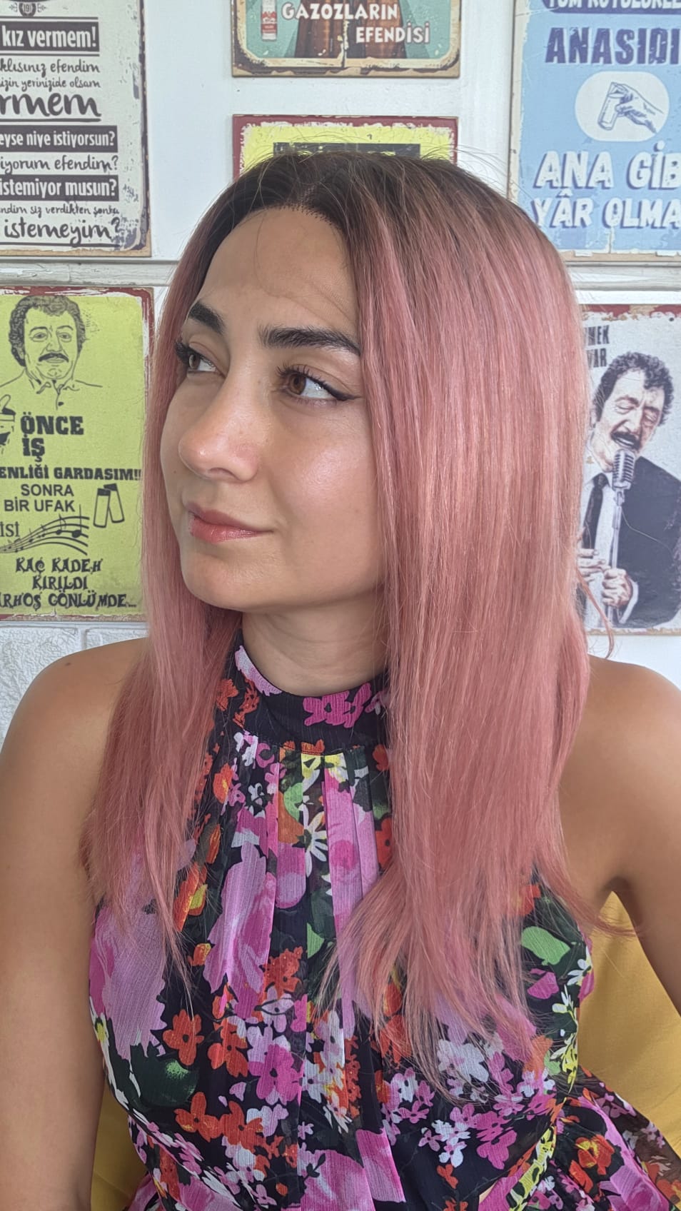 PERUKÇU ALEV GERÇEK SAÇ PERUK PINK16