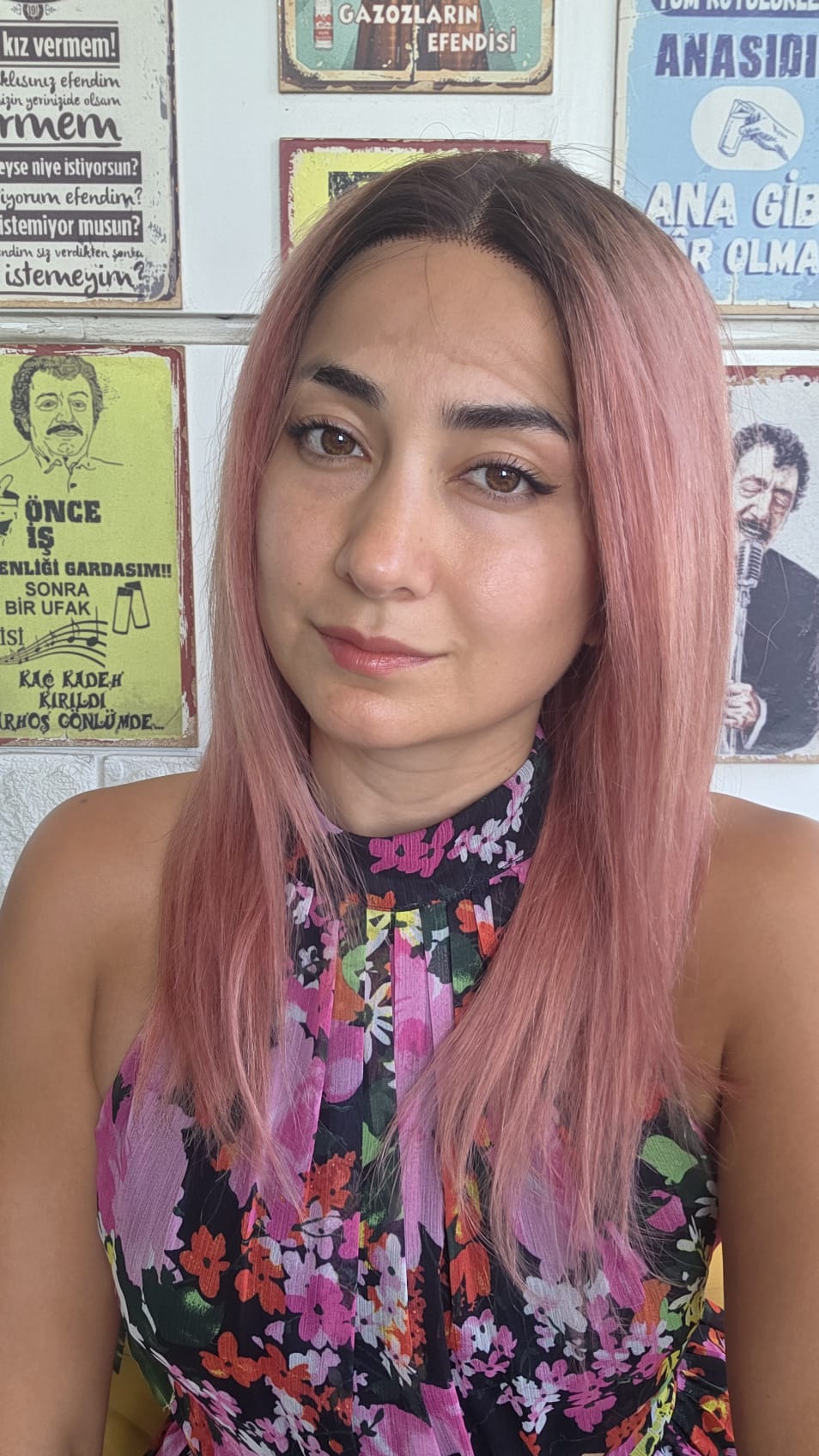 PERUKÇU ALEV GERÇEK SAÇ PERUK PINK16