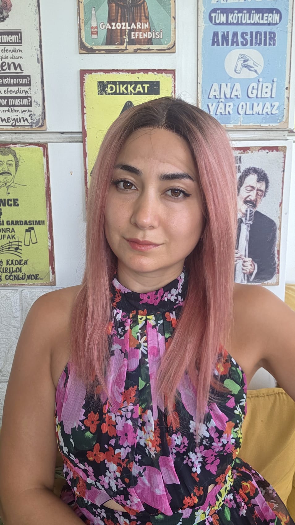 PERUKÇU ALEV GERÇEK SAÇ PERUK PINK16