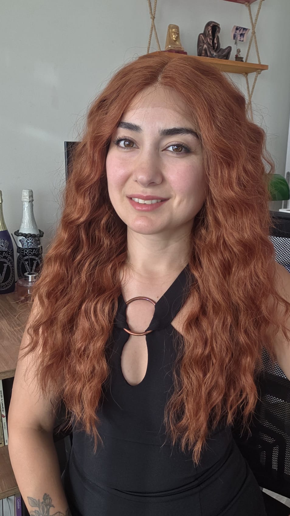 PERUKÇU ALEV SENTETİK TÜL PERUK RED130