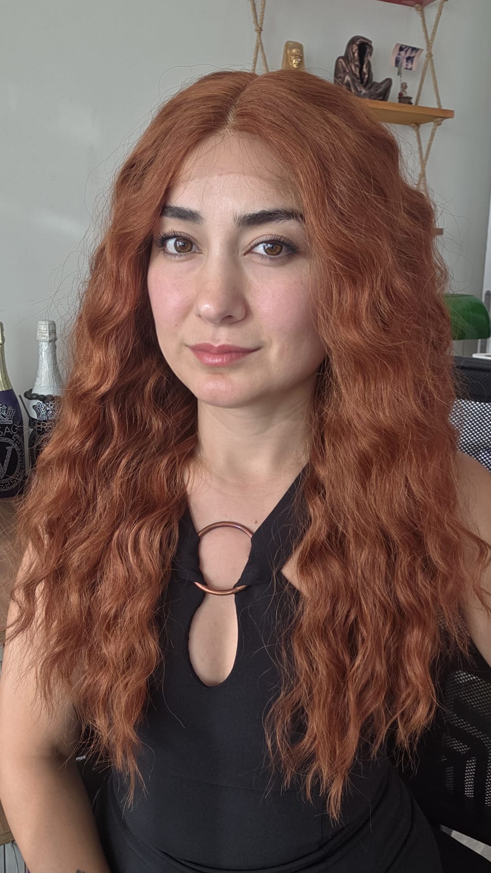 PERUKÇU ALEV SENTETİK TÜL PERUK RED130