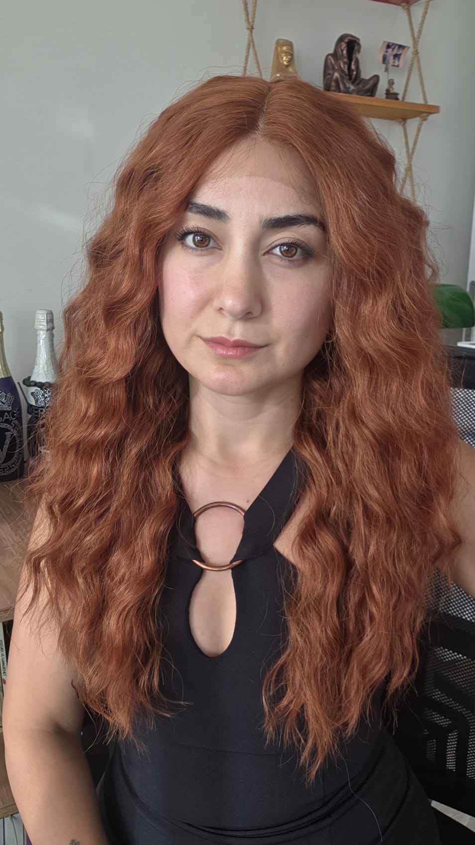 PERUKÇU ALEV SENTETİK TÜL PERUK RED130