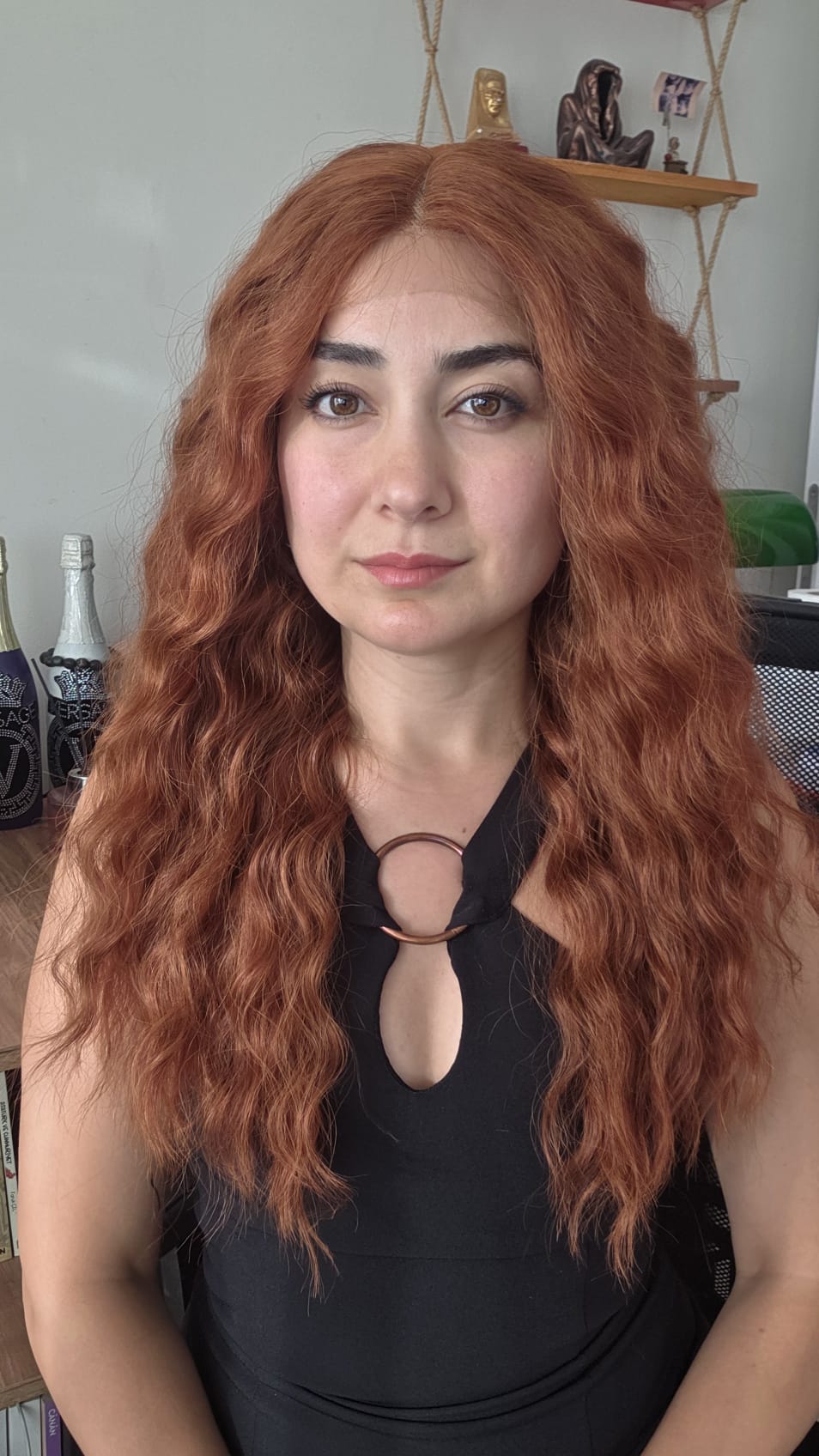 PERUKÇU ALEV SENTETİK TÜL PERUK RED130