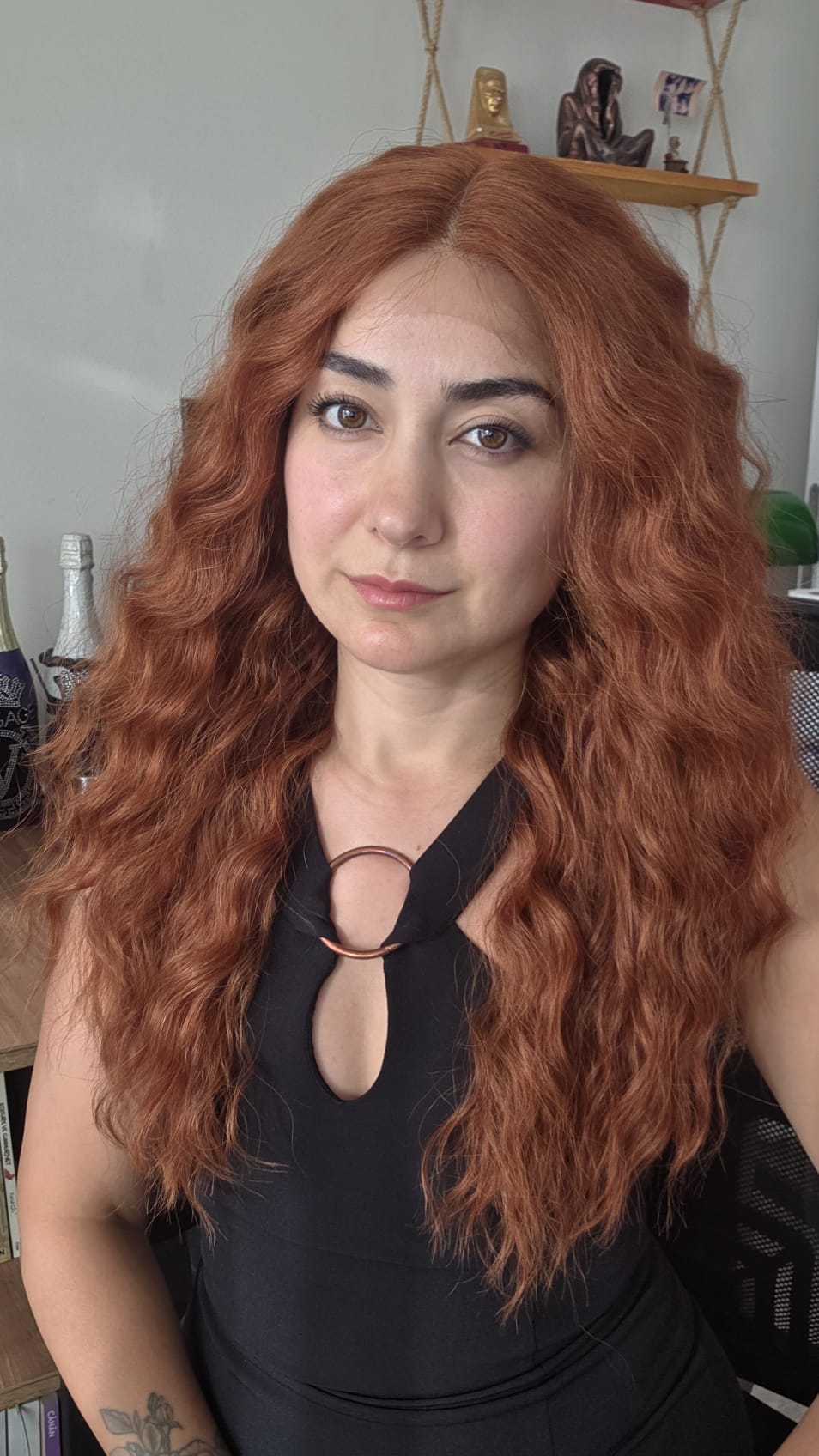 PERUKÇU ALEV SENTETİK TÜL PERUK RED130